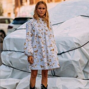 Ganni Horse Tent Dress (Blue)